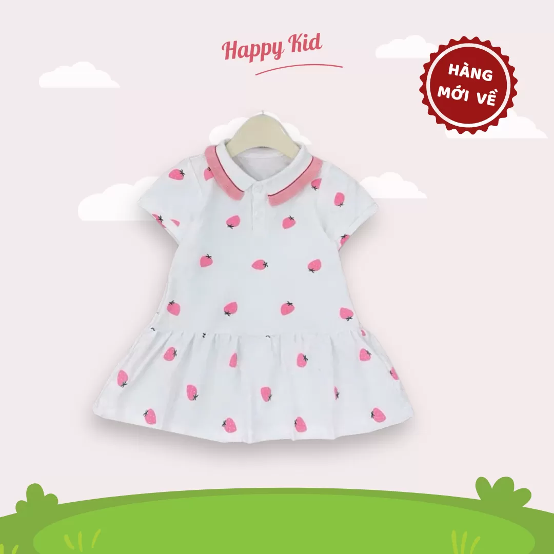 Váy Polo Họa Tiết Dâu Tây