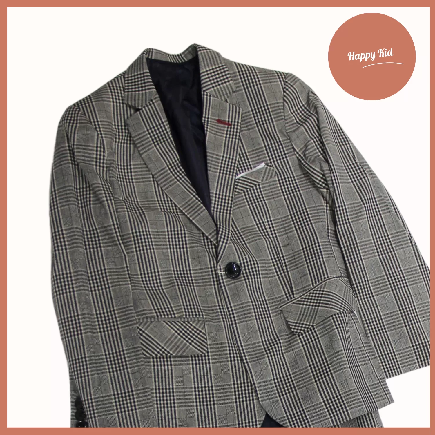Bộ Vest Kẻ 3 Chi Tiết Cao Cấp Cho Bé Trai
