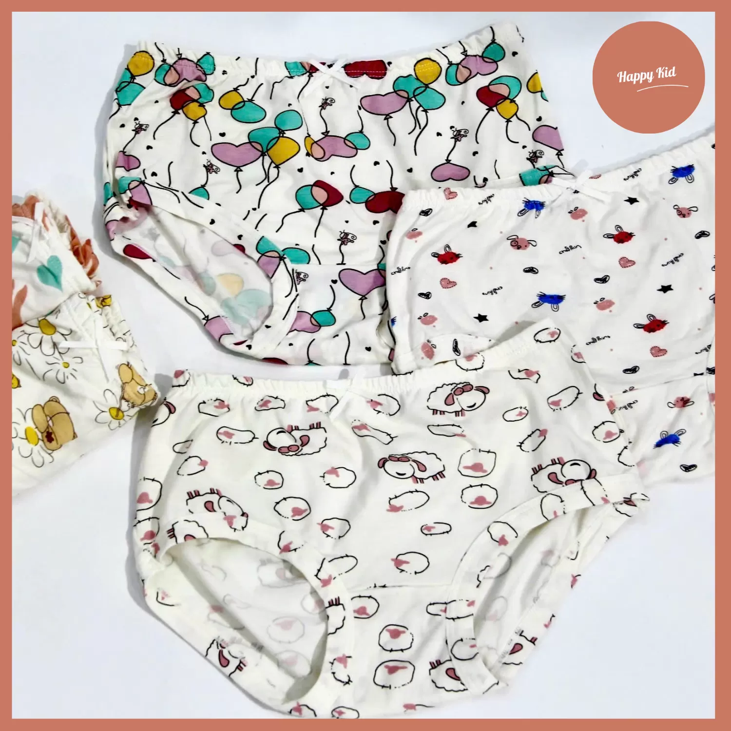 Set 5 Quần Lót Cotton Cho Bé Gái