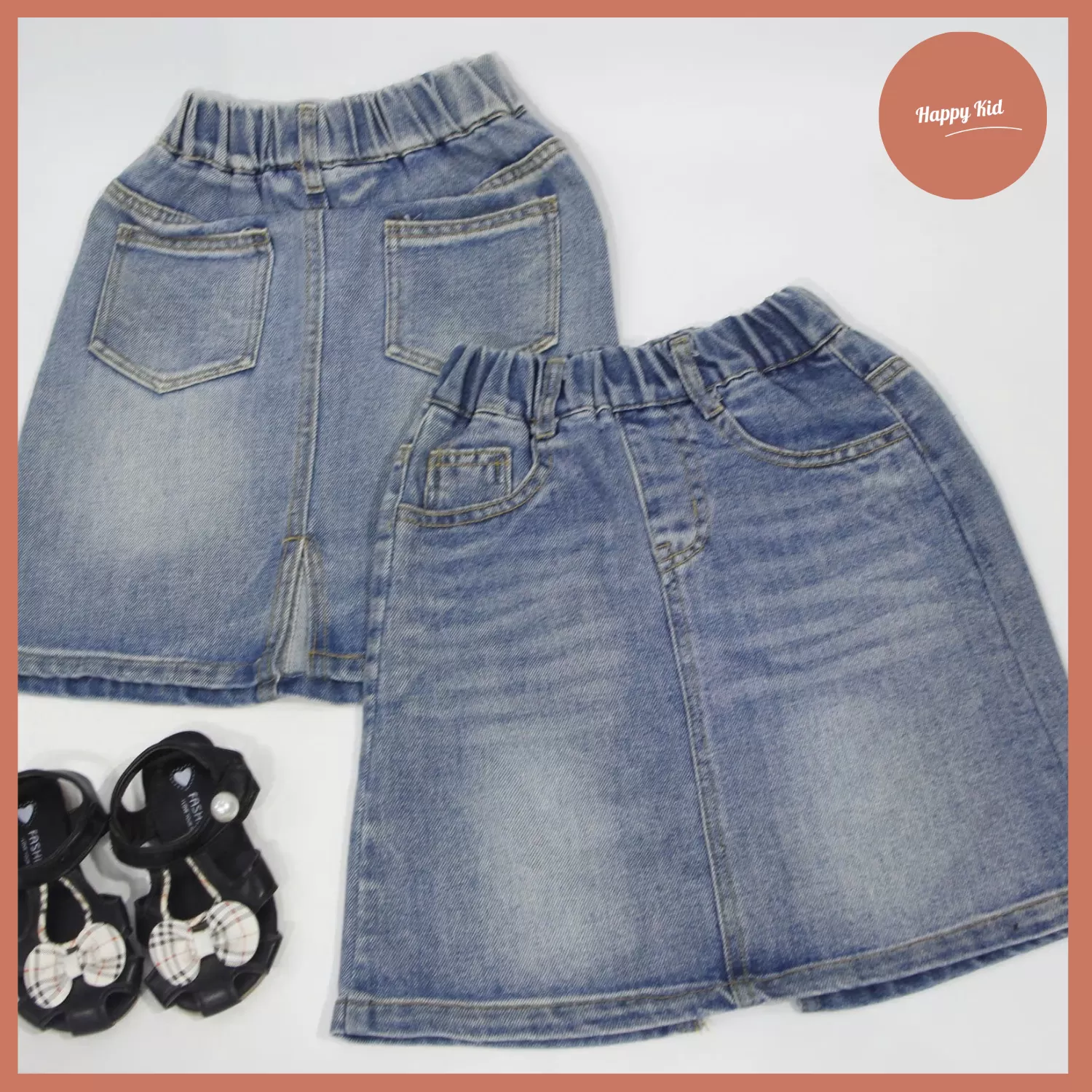 Chân Váy Jean Cho Bé Gái