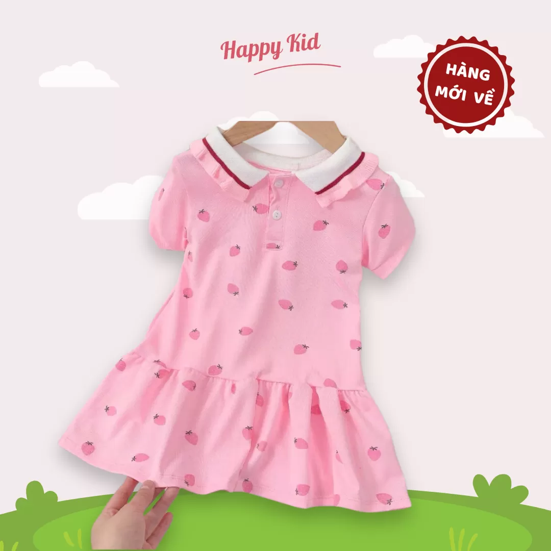 Váy Polo Họa Tiết Dâu Tây