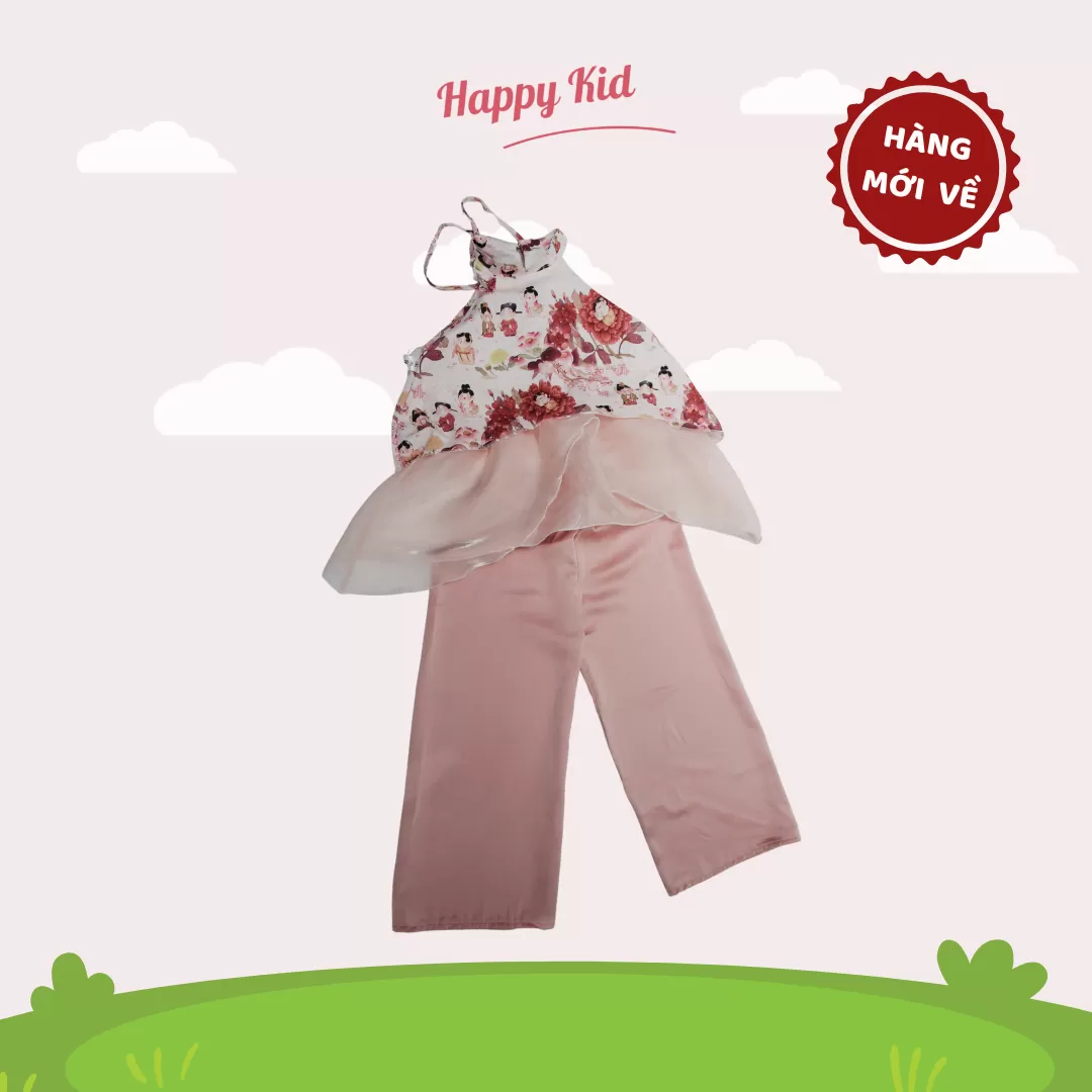 Set Áo Yếm Tầng Kèm Quần Lụa Suông