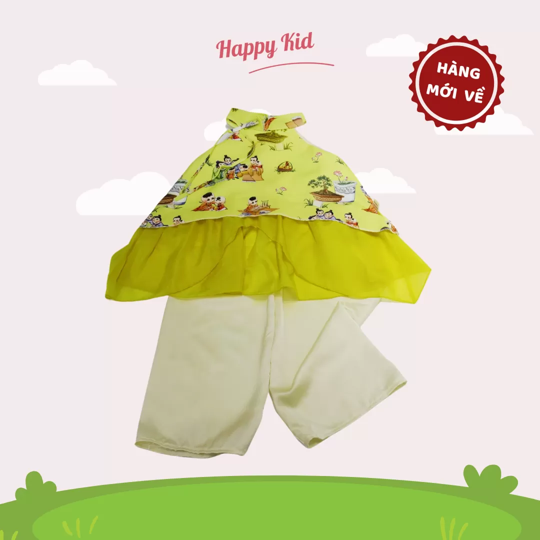 Set Áo Yếm Tầng Kèm Quần Lụa Suông