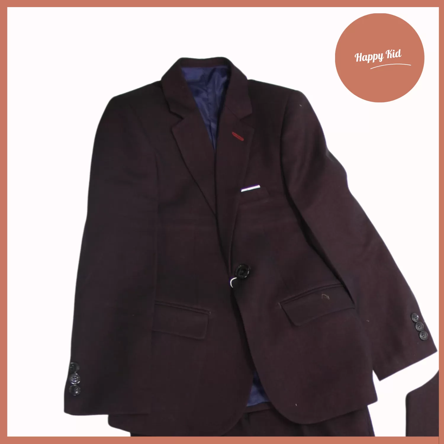 Bộ Vest Đỏ Đậm 3 Chi Tiết Cao Cấp Cho Bé Trai
