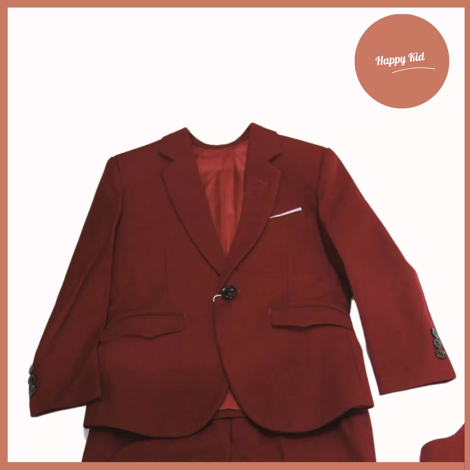 Bộ Vest Đỏ 3 Chi Tiết Cao Cấp Cho Bé Trai