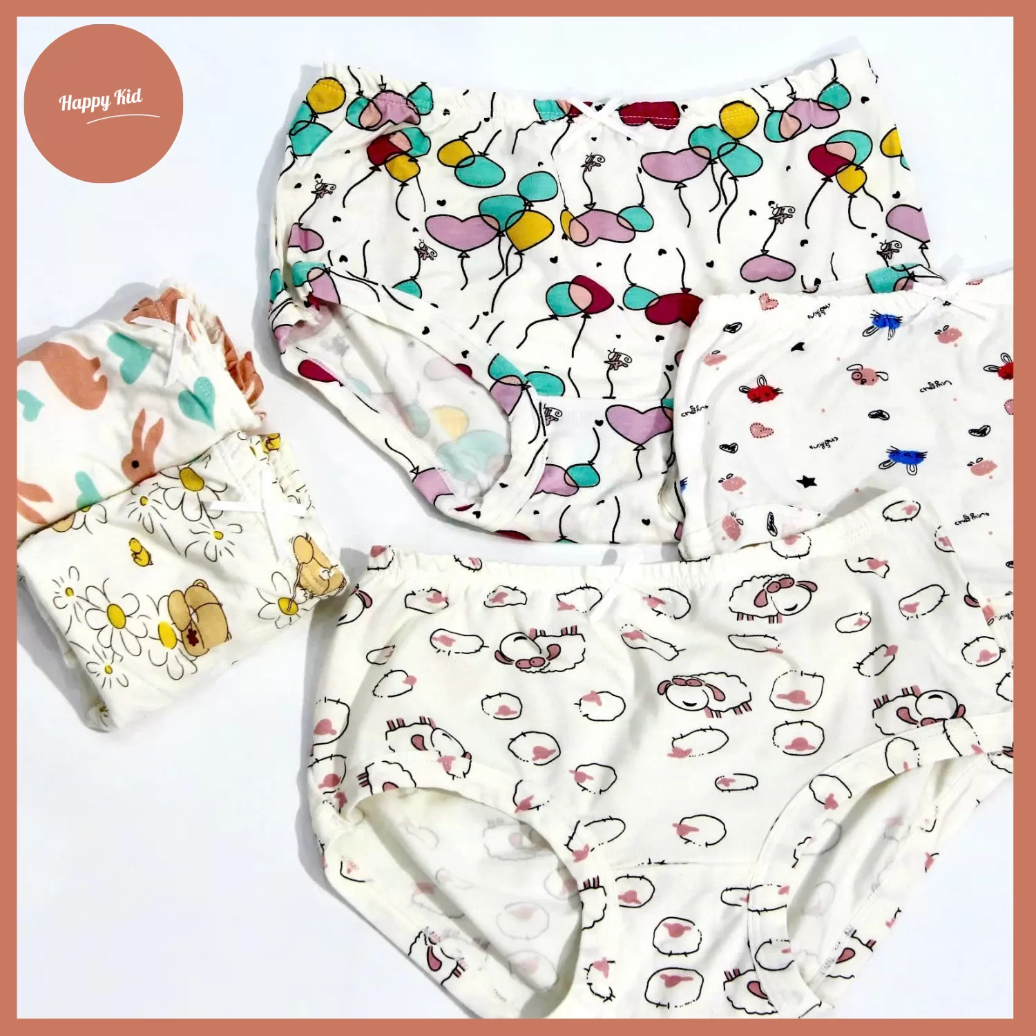 Set 5 Quần Lót Cotton Cho Bé Gái